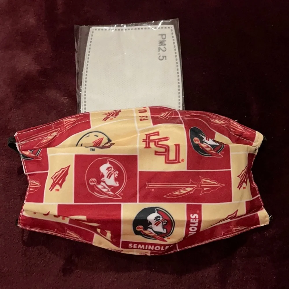 6/$20 New FSU Seminoles adjustable face mask